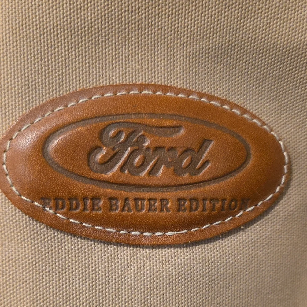 Vintage Eddie Bauer Edition Ford Canvas & Leather Garment Bag Luggage Travel Bag